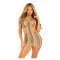 LEG AVENUE Rainbow Stripe Mini Dress Multicolor