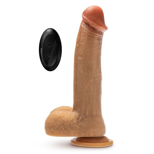 BLUSH Dr. Skin 8.5&quot; Dr. Phillips Dildo mit Stoss-/Rotationsfunktion &amp; Vibration Tan