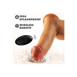 BLUSH Dr. Skin 8.5" Dr. Phillips Dildo mit Stoss-/Rotationsfunktion & Vibration Tan