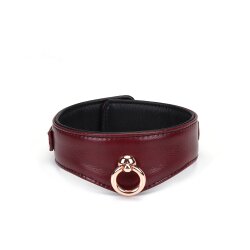 LIEBE SEELE Halsband Wine Red mit Leine &amp; Schloss aus...