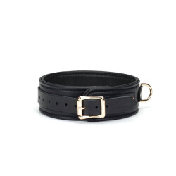 LIEBE SEELE Halsband Dark Secret mit Leine aus Leder Schwarz