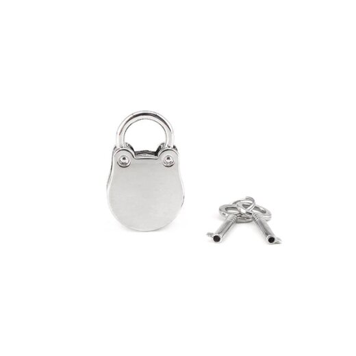 LIEBE SEELE Vorh&auml;ngeschloss Frog Shape 2er-Set aus Metall Silber