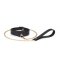 LIEBE SEELE Schmales Halsband Demons Kiss mit Leine aus Leder Schwarz