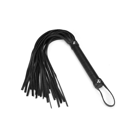 LIEBE SEELE Flogger Black Bond aus Bond-Leder Schwarz