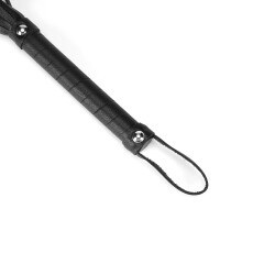 LIEBE SEELE Flogger Black Bond aus Bond-Leder Schwarz