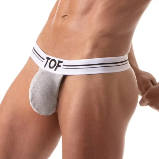 TOF French Stringless Thong Grau