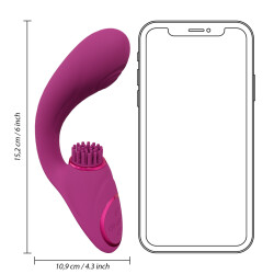 VIVE Gen G-Spot Vibrator mit Pulse Wave &amp; Vibrations-Bristles Pink