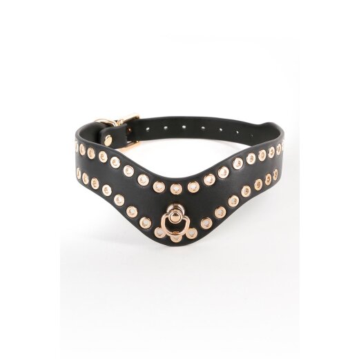 FETISH &amp; FASHION Kali Halsband mit Nieten One-Size aus PU Schwarz