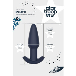 DREAM TOYS STARTROOPERS Pluto Anal-Plug mit Vibration &amp; Fernbedienung Dunkelblau