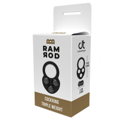 DREAM TOYS RAMROD Penisring mit 3 Gewichtskugeln Schwarz