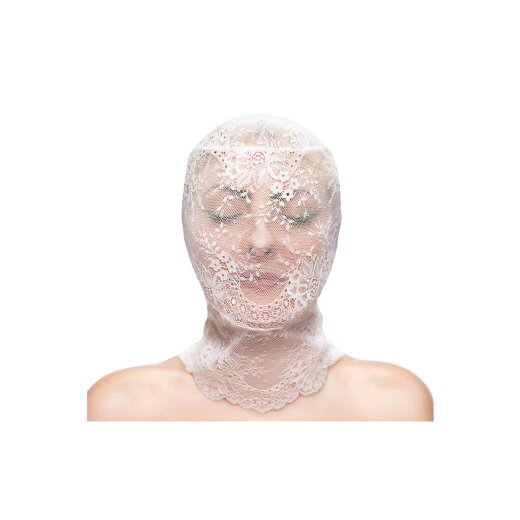 FETISH &amp; FASHION Gesichtsmaske aus Spitze Weiss