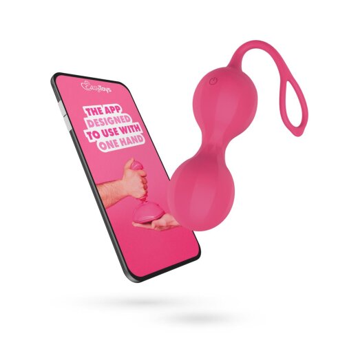 EASY TOYS EasyConnect Stella Kegel-Balls mit Vibration &amp; App-Steuerung Pink