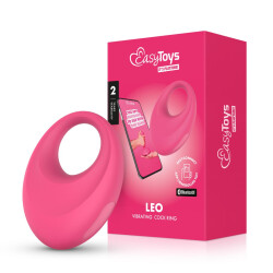 EASY TOYS EasyConnect Leo Penisring mit Vibration &amp; App-Steuerung Pink