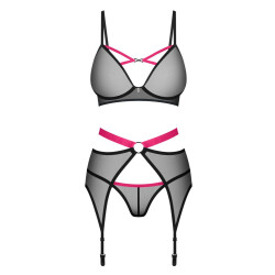 OBSESSIVE Novenes Dessous-Set 3-teilig Schwarz