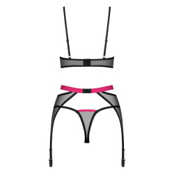 OBSESSIVE Novenes Dessous-Set 3-teilig Schwarz