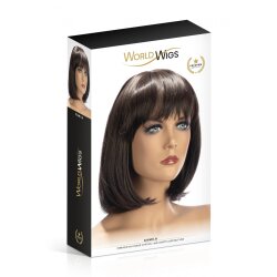 WORLD WIGS Camila Per&uuml;cke Halblang Braun