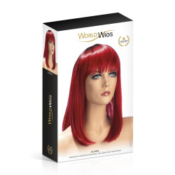 WORLD WIGS Elvira Per&uuml;cke Halblang Rot