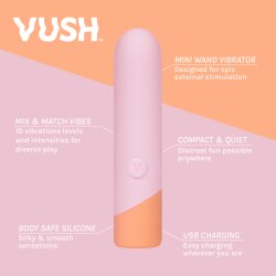 VUSH Peachy Bullet Massager Pink