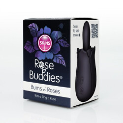 SKINS Rose Buddies Bums N Roses Rimming-Vibrator Schwarz