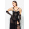 MAISON CATANZARO Tigresse Kleid Mesh Schwarz