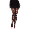 LEG AVENUE Netzstr&uuml;mpfe Sweetheart mit Mini-Schleifen &amp; Cut-Outs Schwarz