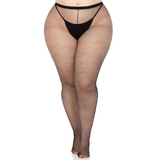 LEG AVENUE Spandex Netz-Strumpfhose Feinmaschig Plus Size