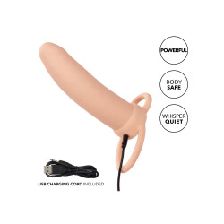 CALEXOTICS Performance Maxx Rechargeable Thick Dual Penetrator mit Vibration 14 cm Skin