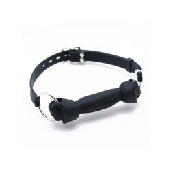 RIMBA Beissknebel mit Hundeknochen aus Silikon Schwarz