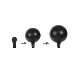 RIMBA Aufblasbarer Anal-Plug mit Handpumpe aus Silikon Schwarz