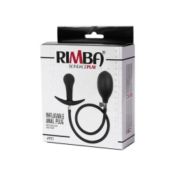 RIMBA Aufblasbarer Anal-Plug mit Handpumpe aus Silikon Schwarz