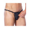 RIMBA G-String mit Reissverschluss Verstellbar aus Leder One-Size Schwarz