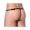 RIMBA G-String mit Reissverschluss Verstellbar aus Leder One-Size Schwarz