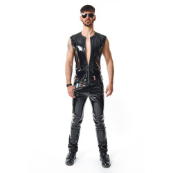 REGNES FETISH PLANET Pride Edition PVC Weste Schwarz