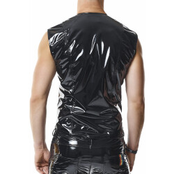 REGNES FETISH PLANET Pride Edition PVC Weste Schwarz