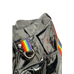 REGNES FETISH PLANET Pride Edition PVC Shorts Schwarz