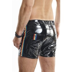 REGNES FETISH PLANET Pride Edition PVC Shorts Schwarz