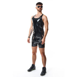 REGNES FETISH PLANET Pride Edition PVC Tank Top Schwarz