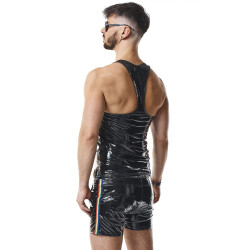 REGNES FETISH PLANET Pride Edition PVC Tank Top Schwarz