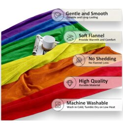 KINKY PLEASURE Rainbow Decke Small 99 x 69 cm
