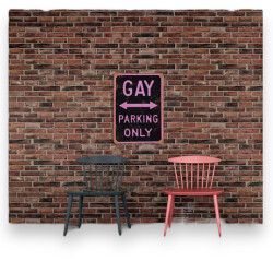 KINKY PLEASURE Gay Parking Only Schild