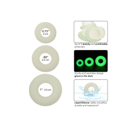 CALEXOTICS Alpha Glow-In-The-Dark Penisring-Set