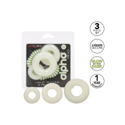 CALEXOTICS Alpha Glow-In-The-Dark Penisring-Set