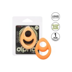 CALEXOTICS Alpha Glow-In-The-Dark Teardrop Penisring Orange