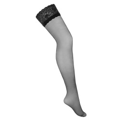 KOTEK Hold Ups H033 mit Gummiband aus Silikon Schwarz