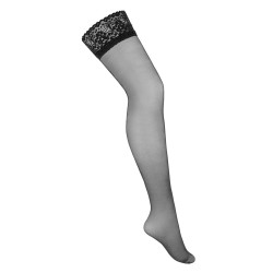 KOTEK Hold Ups H035 mit Gummiband aus Silikon Schwarz XL/2XL
