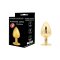 POWER ESCORTS Diamond King Anal-Plug aus Edelstahl Medium Gold