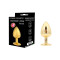 POWER ESCORTS Diamond King Anal-Plug aus Edelstahl Small Gold