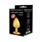 POWER ESCORTS Diamond King Anal-Plug aus Edelstahl Small Gold