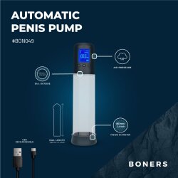 BONERS Automatische Penis-Pumpe mit LCD-Bildschirm