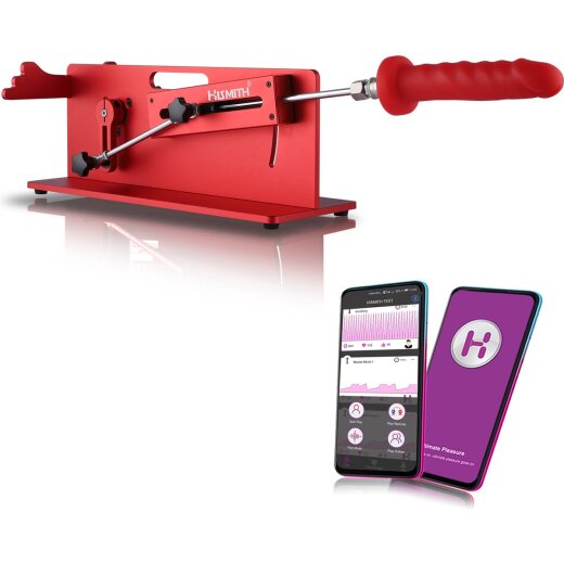 HISMITH Pro 5 Table Top Premium Sex Machine mit Smart App Rot